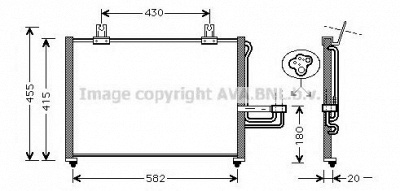 AVA QUALITY COOLING ka5026 -  Конденсатор, кондиционер